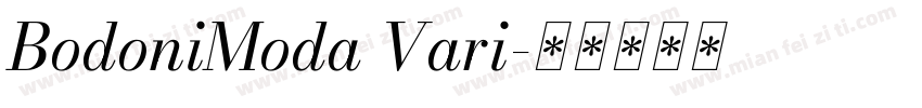 BodoniModa Vari字体转换
